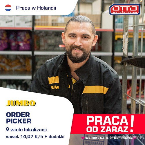 Order Picker w JUMBO. - Super oferta pracy OD ZARAZ! - Holandia.