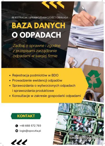 BDO- sprawozdania, wnioski, ewidencja odpadów